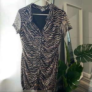 Women’s Zebra scrunched dress